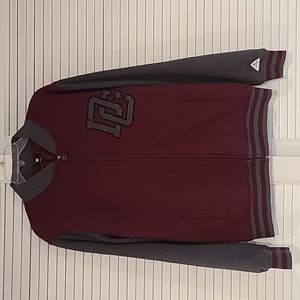 DC Shoe Varsity Jacket. Full Zip. Size Medium  Maroon/Gray.  EUC